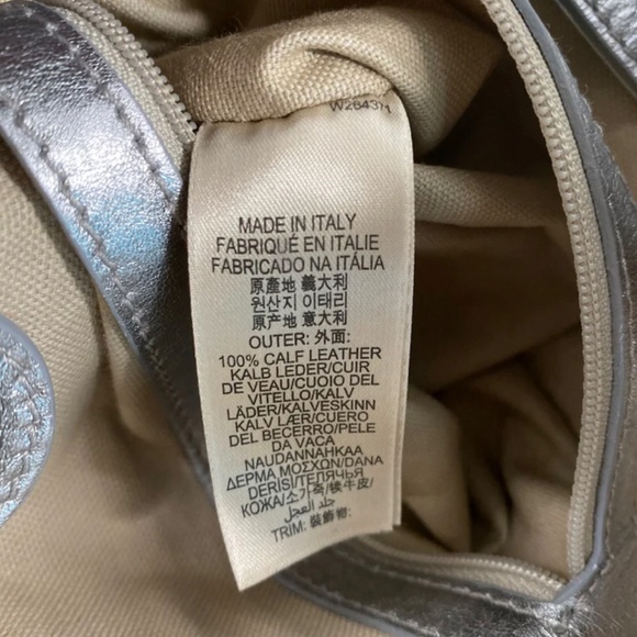 Authentic Pre-Owned Burberry Silver Leather Extra Large Ribbed Motorcycle Bag - Picture 10 of 16